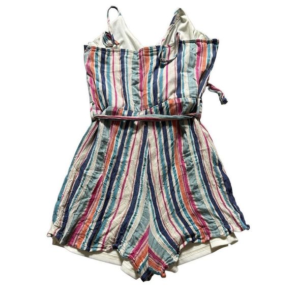 STACCATO white romper with multicolored stripes SIZE MEDIUM - Picture 3 of 8